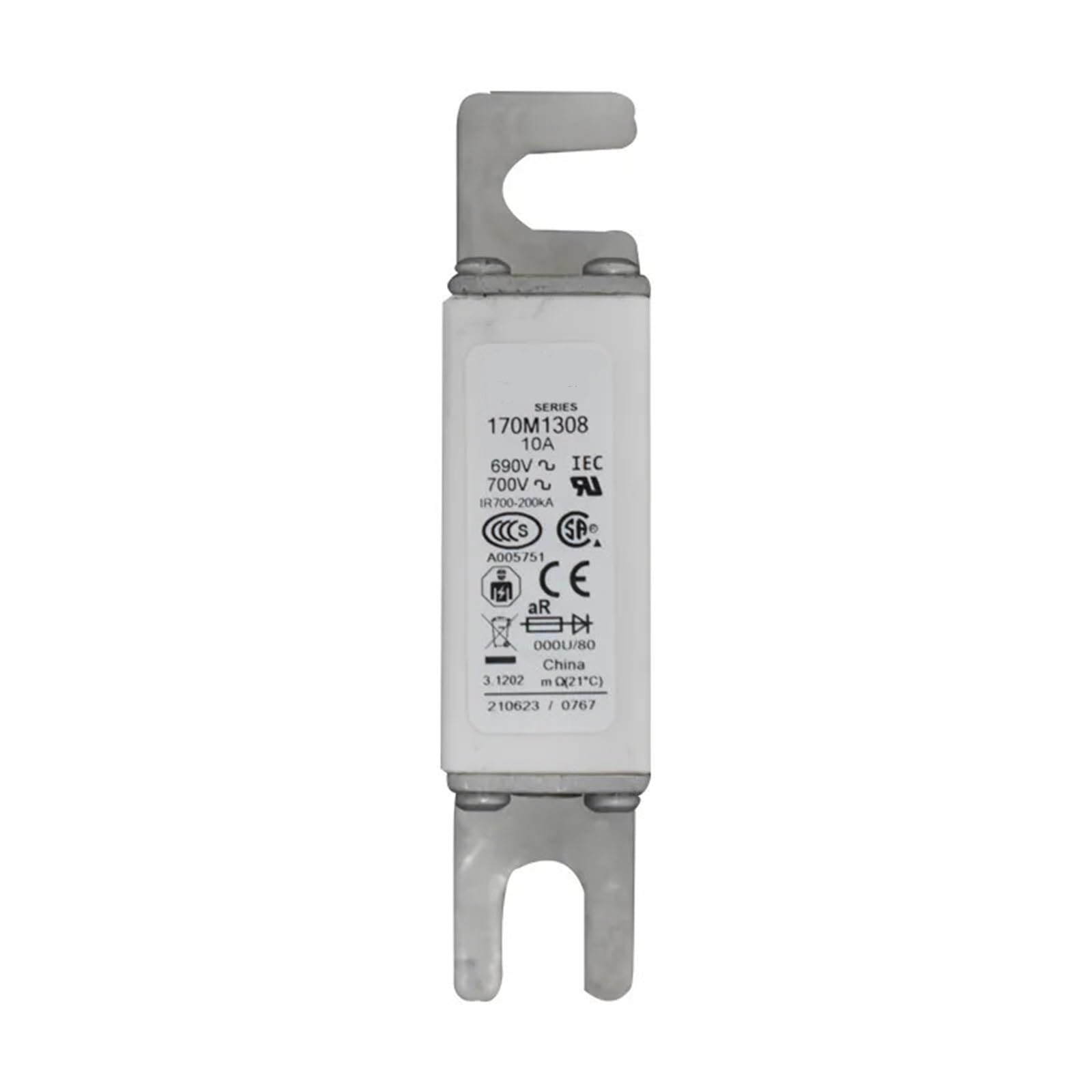 Fusible 170M4318 haute performance avec socle de fixation standard