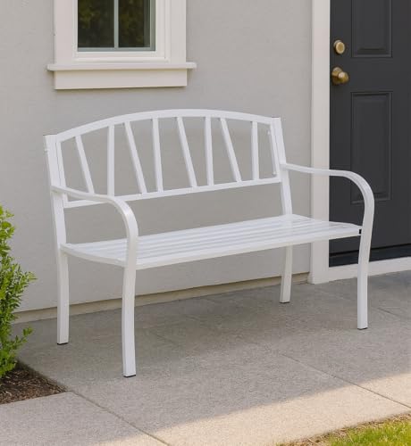 Gardissimo Gartenbank Harmony Weiß 2-Sitzer Sitzbank