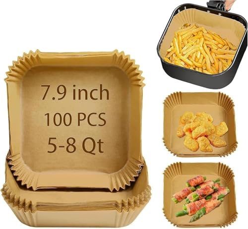 8 Inch Air Fryer Liners 100-Pack