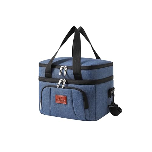 YDFYX Bolsa Térmica Porta Alimentos 10L, Bolsa Térmica, Nevera Portátil, Lunch Bag, Bolsa de Almuerzo,Neveras Playa,Neveritas Pequeñas Portatiles (Azul, 10L)