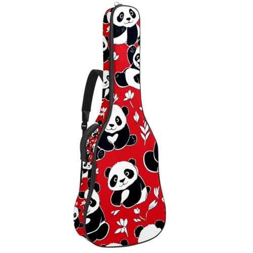Grand sac universel pour guitare acoustique étanche housse panda rouge 106,7 cm