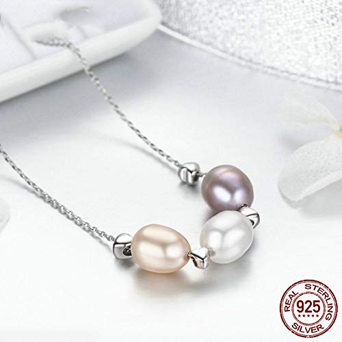 Collier perles d'eau douce de qualité supérieure argent 925 d'exception - 3