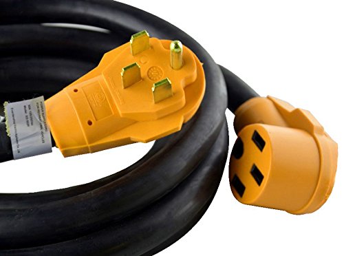 50 Amp Cynder 00643 RV Camper Electrical Extension Cord 25' ft (25 Feet, Yellow)
