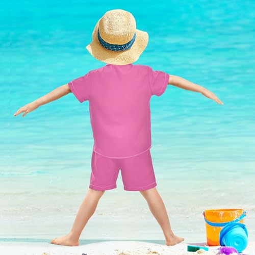 Image of 3T Toddler Boy Shorts Set Teal Hawaiian Button Down Shirts Summer Outfits for Little Boy