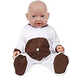 Vollence 58 cm Vollsilikon Babypuppes, Nicht Vinyl Puppen, Lebensechte Reborn Babypuppen, Echte Realistische Baby Puppe - Mädchen
