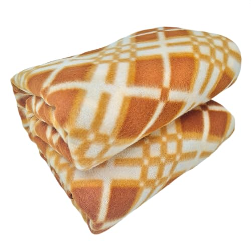 Image of Winter Soft Double Bed Warm Woollen Blend Fleece Blanket Cover | Quilt Cover | Razai Cover with Zipper, Size- 90 x 80 in, Color- Multicolor (Yellow, Double Bed)