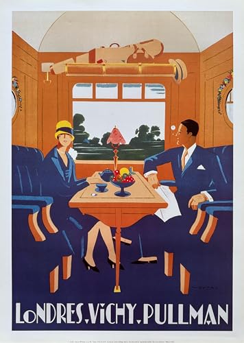 Affiche Londres Vichy Pullman Naurac 50X70 Cm aux finitions graphiques