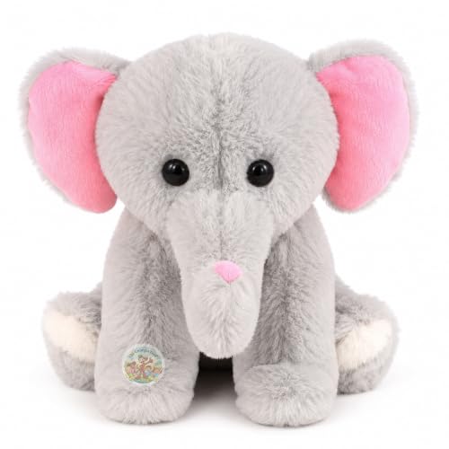 Image of Chi-Chimpu Toyss Sitting Elephant Soft Toy 25cm | Cute Plush Elephant Stuffed Animal for Kids | Ultra Soft & Cuddly Toy | Adorable Elephant Gift for Boys & Girls | Birthday Gift, Nursery & Room Decor