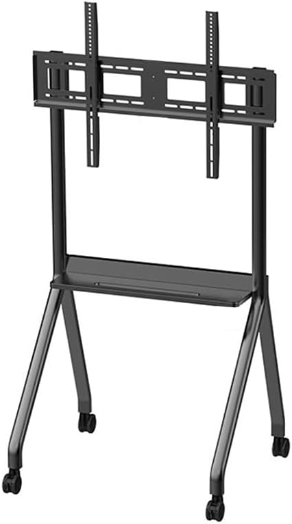 Cornea Premium Interactive Panel Display Stand Heavy Duty Heights Adjustment Floor TV Trolley with Brackets for 32IN|42IN|50IN|55IN|65IN|75IN|85IN|86IN with Locking Wheels Holds Upto 120Kg 2 Shelves