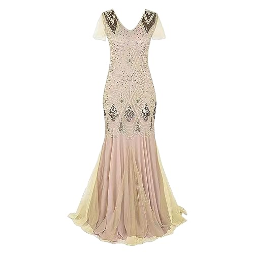 Robe longue à sequins vintage résolvant le choix de tenue pour banquet et grande fête