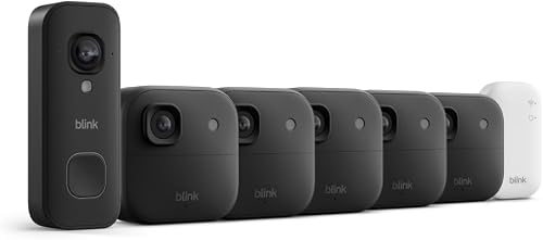 Blink Wired Doorbell 2K+ (all-new) and Outdoor 2K+ (newest model) — 2K video, enhanced audio. Sync Module Core included - 5 Cameras + Video Doorbell - (Black) - 58% off
