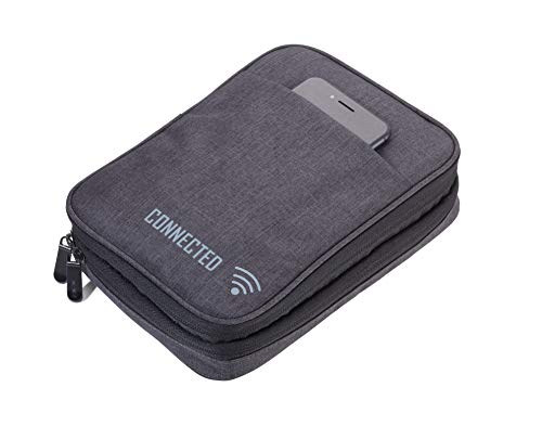 Sac de rangement TROIKA CONNECTED CBO30/DG avec 2 compartiments zippés pour câbles - 2