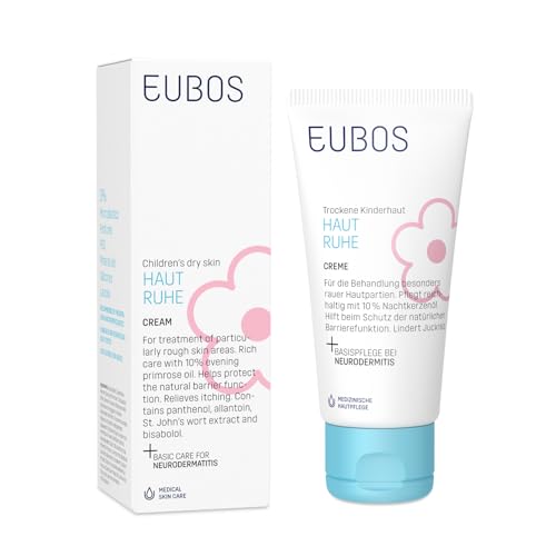 CREMA INTENSIVA DE EUBOS PIEL EN CALMA: crema para pieles ásperas, secas y con dermatitis atópica | Para niños y bebés a partir de 6 meses | Calma y alivia la irritación | 50ml