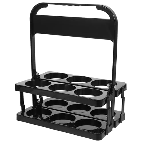 BEBEMOKO Foldable Portable Drink Carrier Slot Reusable Cup Holder with Handle for Beer Cans and Bottles Lightweight Durable for Parties and Daily Use