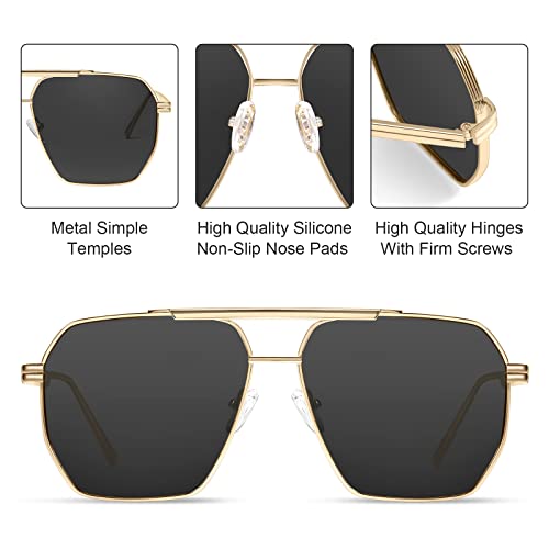 Image of 3 Pack Round Retro Sunglasses for Women Men, UV400 Protection