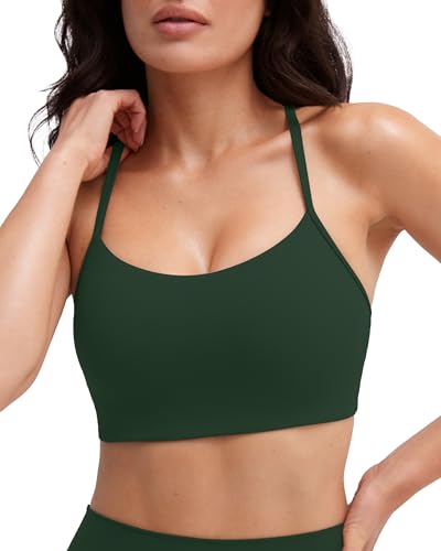Image of PAVOI ACTIVE Yoga Racerback Bras for Women - Buttery Soft Low Support Scoop Neck Y-Back Thin Strap Sports Bra - FlexFlow