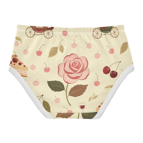 Girls' Underwear Cherry Flowers Floral Toddle Brief Panties 2-8 Years 203007372