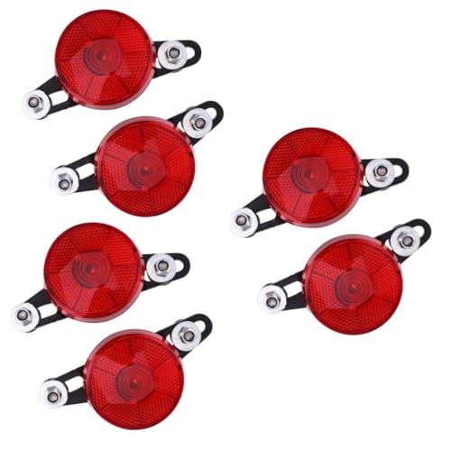 BESPORTBLE 3sets Red Bike Tail Lamp Multi Function Led Signal Warning Light for Easy Mounting Low Power Consumption Durable and Long Lasting Use for Bicycle Safety 2pcs*3