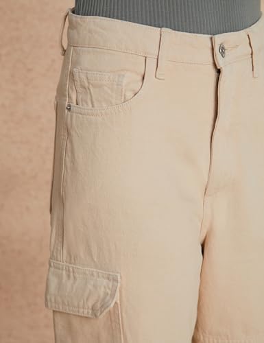 Image of Amazon Brand - Symbol Women's Wide Leg Cargo Jeans (High Rise | Ankle Length | Loose Baggy Fit) (Available in Plus Sizes)