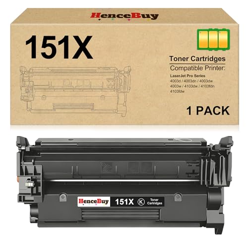 Image of Compatible 151X Toner Cartridge 1-Pack for HP 151X W1510X | 151X 151A Black Toner Cartridge Works for HP LaserJet Pro 4003dn 4003dw 4003d MFP 4103dw 4103fdn 4103fdw Printers