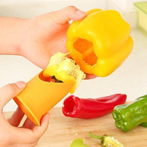 2Pcs Innovative Vegetable Core Remover - Perfect Pepper Corer & Strawberry Huller Tool – Pepper Tomato Coring Tools for Easy Meal Prep- Ideal for Stuffed Jalapeno Peppers & Salads - Set of Two Sizes