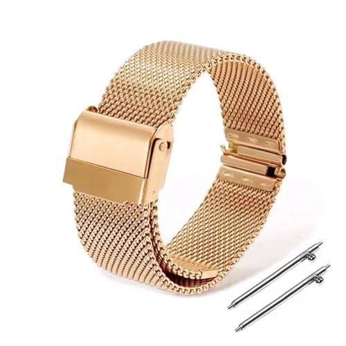 Bracelet de montre en maille acier inoxydable interchangeable homme femme taille 18 20 22 mm