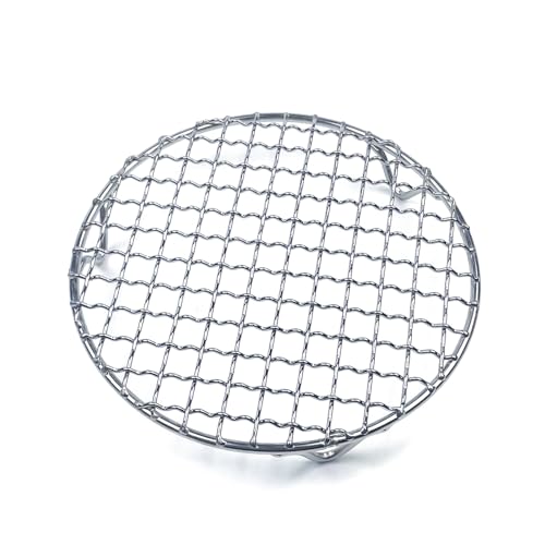 LannuMet Stainless Steel Round Cooling Rack for Cooking and Baking Cross Wire Cooking Racks with 20mm Legs for Cooking Baking Steaming BBQ,7.9in