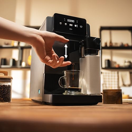 Cecotec Cafetera Superautomática Cremmaet Latte. 1350W, 19 Bares, Thermoblock, 6 Bebidas, Vaporizador, 5 Niveles Molido, Depósito Grano 150g, Leche 400ml y Agua 1.1L, Limpieza Automática, Panel Táctil - imagen 9