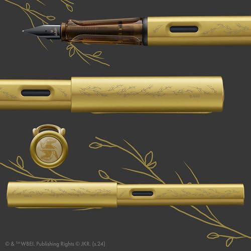 Image of Lamy AL-star Harry Potter Hufflepuff Fountain Pen - Special Edition Fountain Pen with Engraving of the House - Steel Nib in Line Width M - Lightweight Aluminium Housing - Includes T10 Blue Ink
