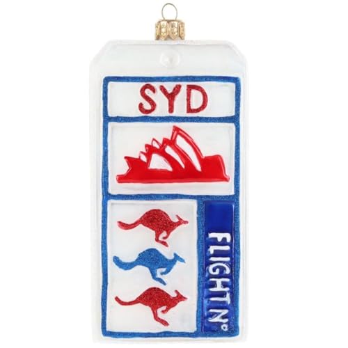 Joy to the World Sydney Luggage Tag & Glass Ornament ZKP5115