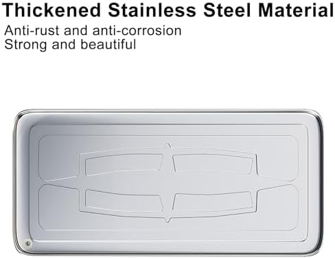 Stainless Steel Air Conditioner Drip Pan - Durable Condensate Drain Pan with Fitting Kit for Window AC & Mini Split Units - Essential AC Accessories by Drip Tray