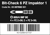 Wera Bit-Sortiment, Bit-Check 6 PZ Impaktor 1, 6-teilig, 05057692001 – Ansicht 2