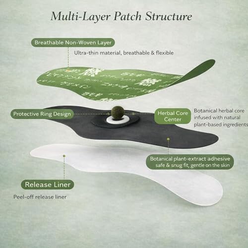 Image of Japanese Herbal Balance Patch | Belly Balance Full Pad | Mugwort Natural Navel Patche,s | Plant Based Ingredients | Natural Botanical Belly Button Patches | Herbal Button Pads for Daily Comfort & Easy Use | 5 Patches