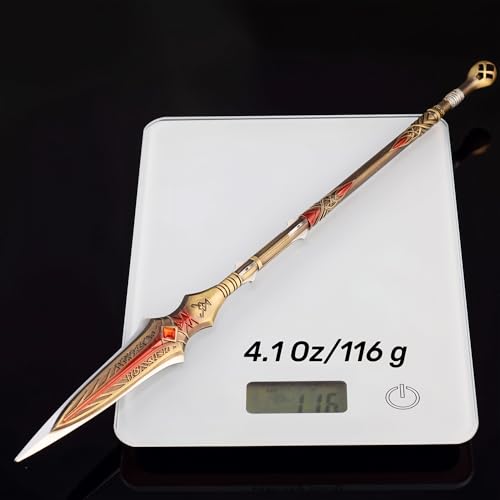 crafthand Handmade Golden Draupnir Spear Sword Metal Weapon Sword Action Figure Cosplay Props Sword Collectible Sword Desktop Display Decoration - Thumbnail 4