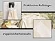 ZOLLNER 2er-Set Duschtücher, 75x140 cm, 100% Baumwolle, beige