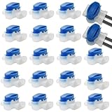 Uenhoy 20 Pcs 3 Way Wire Connectors, Waterproof Electrical IDC 314-Box Pigtail Connectors for 22-14 AWG Cables, Insulation Wire Coupler for Robotic Lawn Mowers Irrigation Applications