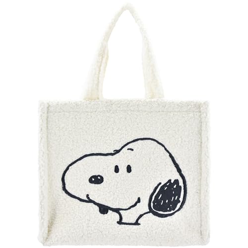 Bolso Tote Peanuts Snoopy y Woodstock blanco miniatura 1