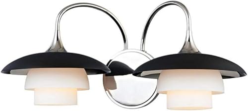 Miniatura 2 de Hudson Valley Lighting 1012-PN Barron - Aplique de pared con dos luces - 18.5 pulgadas de ancho por 8 pulgadas de alto, color acabado níquel pulido