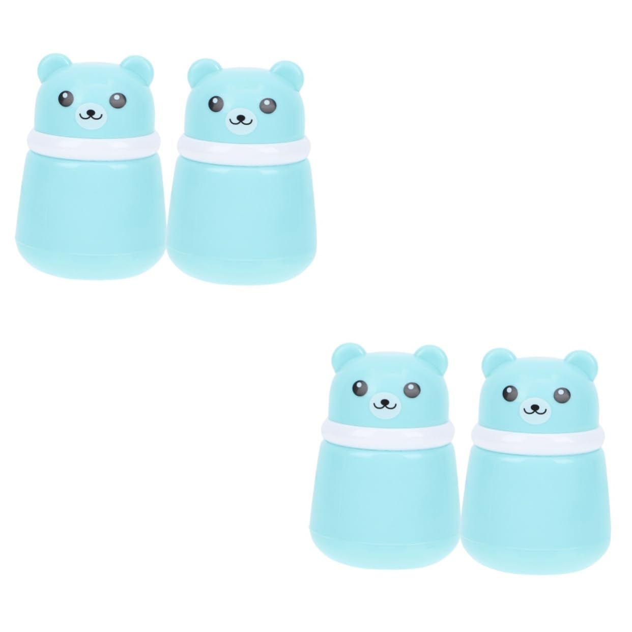 Baluue 4piezas Caja De Polvo De Oso De Cartón Recipiente Vacío Para Talco Polvo Corporal y Maquillaje Diseño y Duradero Para Bebés y
