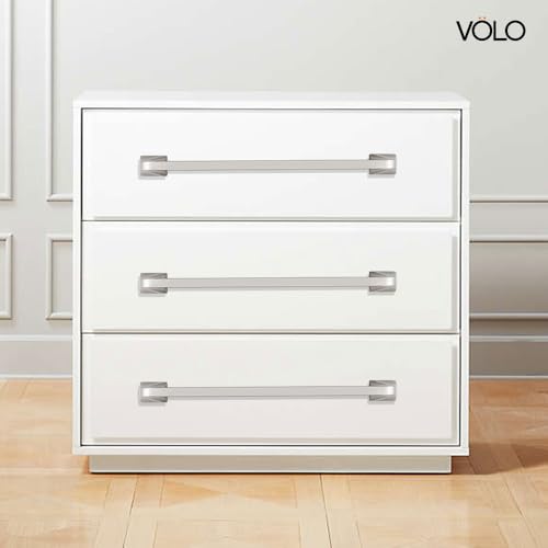 Image of VOLO Satin Silver Finish Handle, Wardrobe Door /Cabinet Door /Drawer Pull Handle for Kitchen /Office /Bedroom /Winodw Sliding Closet. (Model: 401) (224mm / 10 inch, 2)