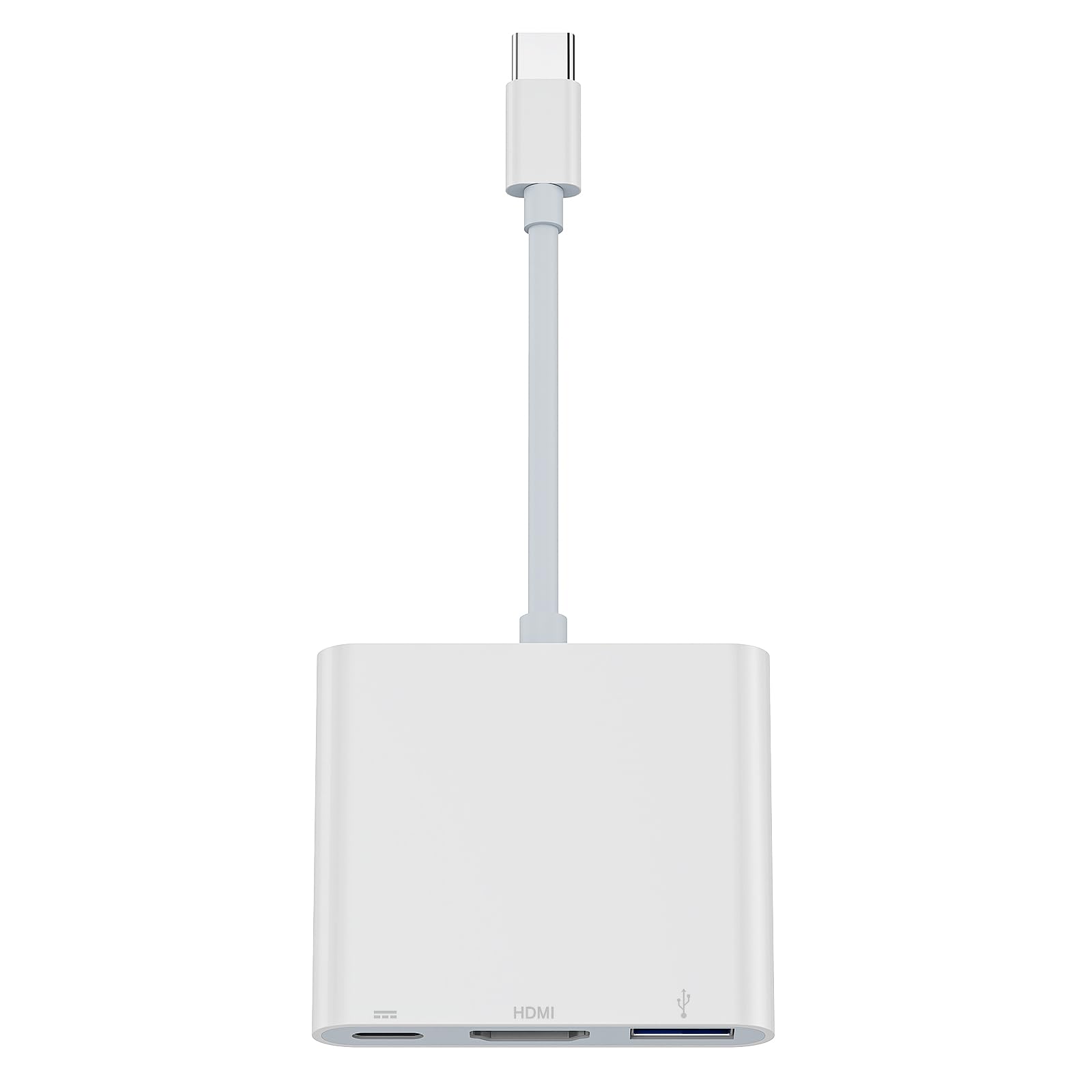 iPhone to HDMI Adapter for iPhone 17/16/15 to TV, 4K@60Hz Type C to HDMI Adapter with 100W PD, USBA 3.0 Port, HDMI to USBC Multiport Digital AV Converter for MacBook Neo/Pro/Air, iPad, Galaxy, Switch