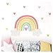 Little Deco Baby DL506 Poster adesivo da parete con molti arcobaleni e cuori, decorazione per camera dei bambini e ragazze, 92 x 55 cm (larghezza x altezza), nuvole