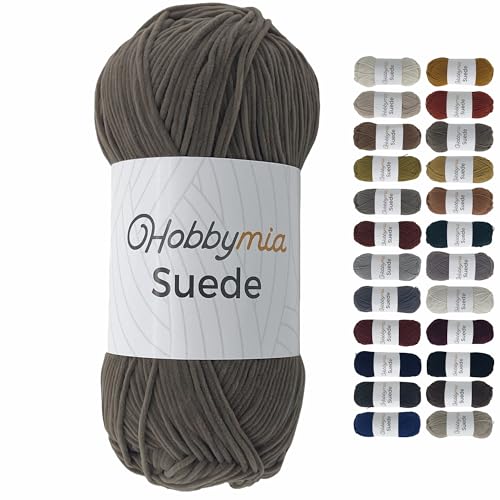HobbyMia Suede Yarn - 50gr. / 1.76oz. - 160m. /...