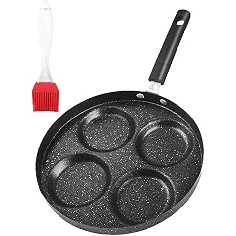 Egg Pan,Non Stick Frying Pan,Skillet Pans for Cooking,Multi Egg Cooker Pan for Breakfast,Safe Non-stick Coating(Round) Cover