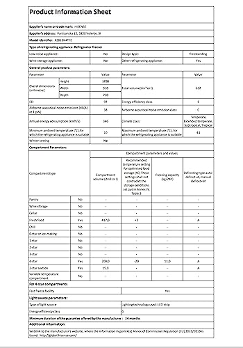 Hisense RS818N4TFE Frigorifero Side By Side, 632 L, Classe E, Black Inox - 9
