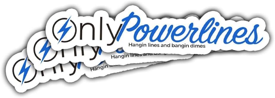 3 calcomanías de líneas solamente Powerlines de líneas de hangin y Bangin Dimes Lineman Electrician regalo Lineman Power Linian Power Linian,