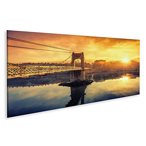 islandburner Quadro su tela Alba Ponte pedonale Lione Francia AECW Quadri Stampe Immagini Murale Decorazione da parete