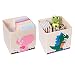Produktbild SITAKE 2 Pcs Kinder Spielzeug Aufbewahrungsbox - Faltbar Cartoon Cube Organizer Aufbewahrungswürfel - Spielzeugkiste mit Deckel für Kinderzimmer (13 x 13 x 13 In, Dinosaurier und Rosa Elefant)