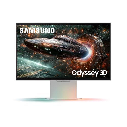 Samsung Odyssey 3D Gaming Monitor G90FX 27 Zoll, Brillenloses 3D-Erlebnis, IPS-Panel, AI 3D, 4K-Auflösung, 3.840 x 2.160 Pixel, FreeSync Premium Pro, G-Sync-kompatibel, 1 ms, 165 Hz, LS27FG904XUXEN