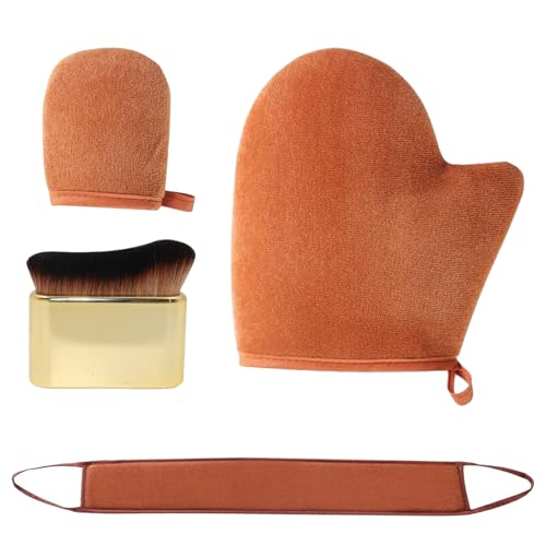 Juego de 4 aplicadores de autobronceado, guante de...